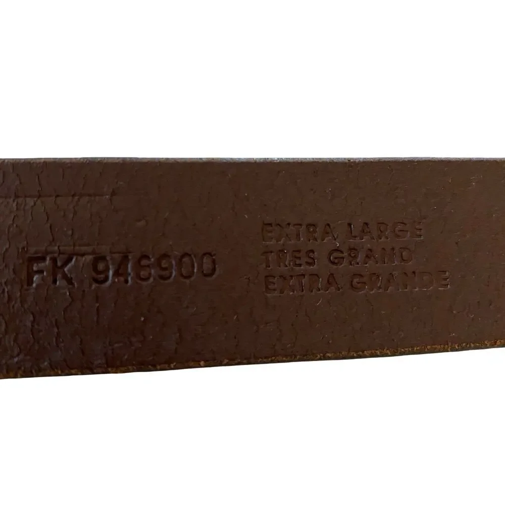 Vintage Crazy Horse Genuine Leather Belt Brown Size Extra Large